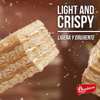 Bauducco Peanut Butter Wafers - Crispy Wafer Cookies With 3 Delicious, Indulgent Decadent Layers of Peanut Butter Flavored Cream - Delicious Sweet Snack or Desert - 5.0 oz Pack of 1