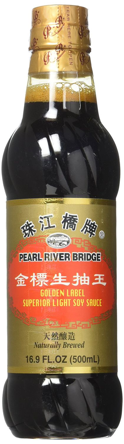 Pearl River Bridge Golden Label Superior Light Soy Sauce, Plastic Bottles, 16.9 oz.