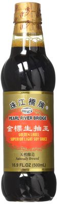 Pearl River Bridge Golden Label Superior Light Soy Sauce, Plastic Bottles, 16.9 oz.