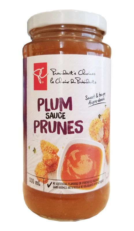 PRESIDENT&#39;S CHOICE Plum Sauce, 350mL12.25 oz., Jar Imported from Canada