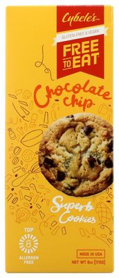 Cybele&#39;s Free-to-Eat Chocolate Chip Vegan &amp; Gluten Free Cookies, 6 oz, Pack of 6