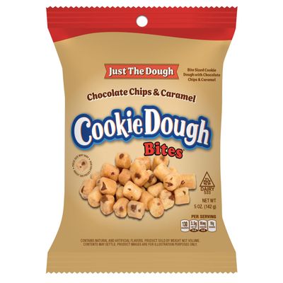 Chocolate Chip and Caramel Cookie Dough Bites 5oz Bag