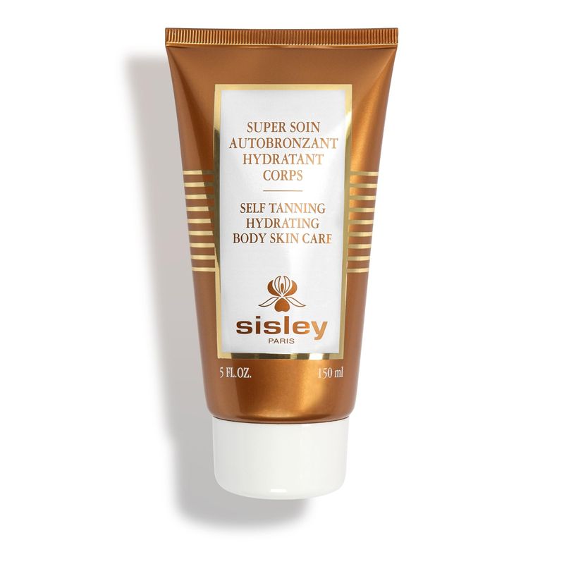 Sisley Paris Self Tanning Hydrating Body Skin Care - 150 mL - Self Tanner Body Lotion - Creates a Natural, Uniform Tan - Suitable for All Skin Tones - Includes Washable Applicator Mitt