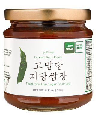 Thank-you Low Sugar Ssamjang - Gluten-Free Korean Dipping Sauce with Fermented Soybean &amp; Peppers - Vegan, Non-GMO Condiment for Vegetables &amp; BBQ, 8.81oz