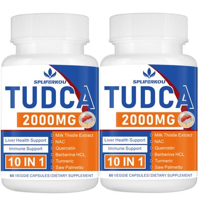 Spliferkou 2000mg Tudca Liver Support Supplement, Tudca Bile Salt with Milk Thistle and Nac,120 Capsules for 60 Days,Support for Liver, Detoxification,Immune System