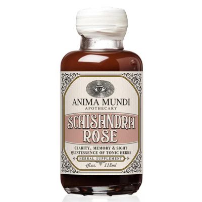 Anima Mundi Apothecary Schisandra Rose Elixir - Liquid Schisandra Berry Adaptogen Supplement with Wildcrafted Rose Petals for Liver and Kidney Support - Anima Mundi Beauty Supplements 4oz 120ml