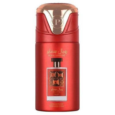 Lattafa Royal Sapphire Concentrated Perfumed Deodorant Spray, 9.0 Ounce Unisex