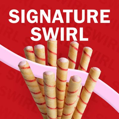 Pirouline Rolled Wafers - Strawberry - Rolled Wafer Sticks, Creme Filled Wafers, Rolled Cookies for Coffee, Tea, Ice Cream, Snacks, Parties, Gifts, and More - 14.1oz Tin 3 Pack