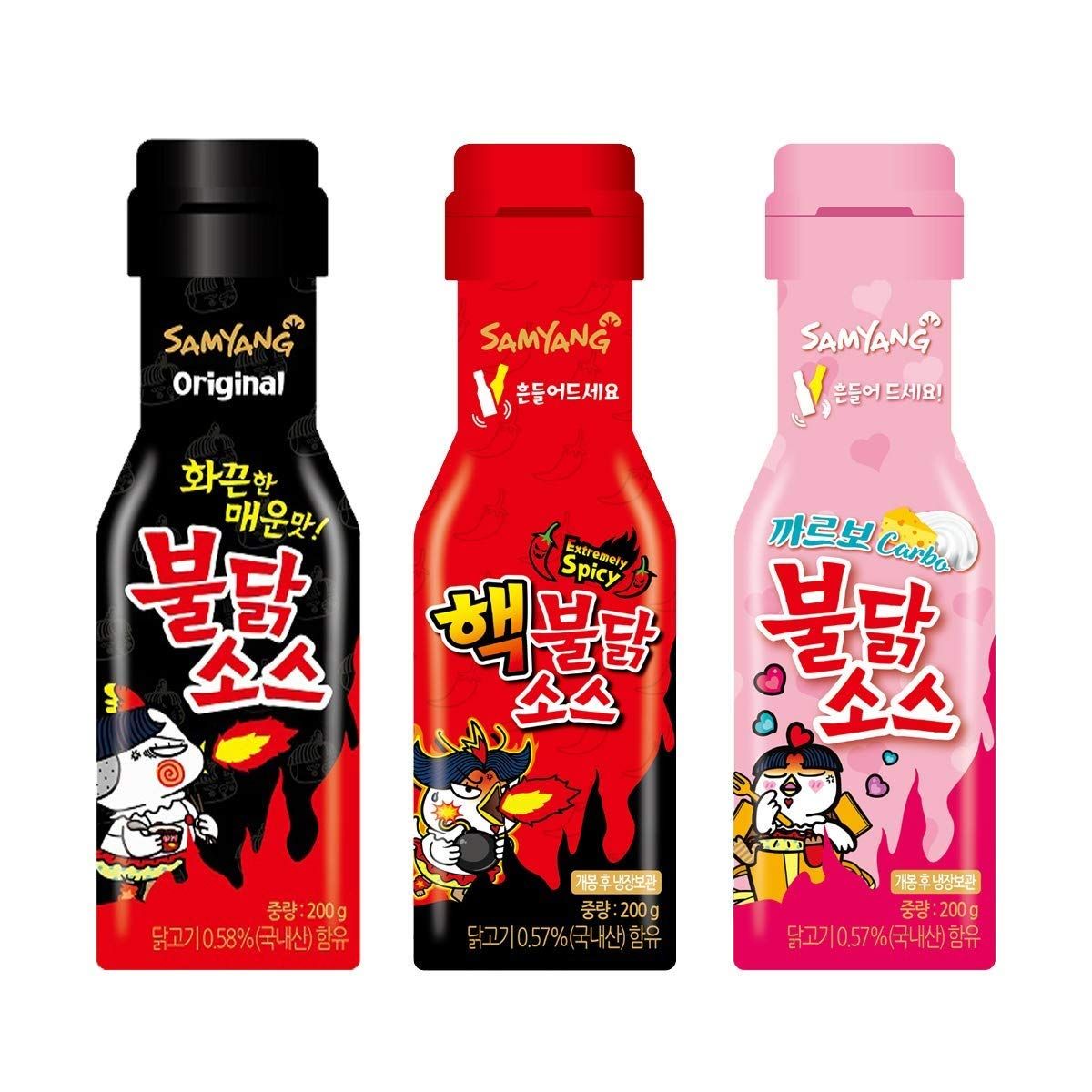 Samyang Carbo Bulldark Spicy Chicken Roasted Sauce Bulldark Hack Bulldark Spicy Chicken Roasted Sauce 3 setsFire Noodle Challenge overseas direct shipment