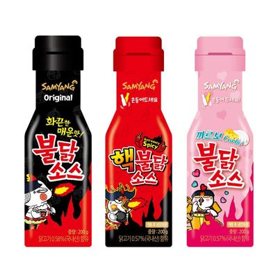 Samyang Carbo Bulldark Spicy Chicken Roasted Sauce Bulldark Hack Bulldark Spicy Chicken Roasted Sauce 3 setsFire Noodle Challenge overseas direct shipment