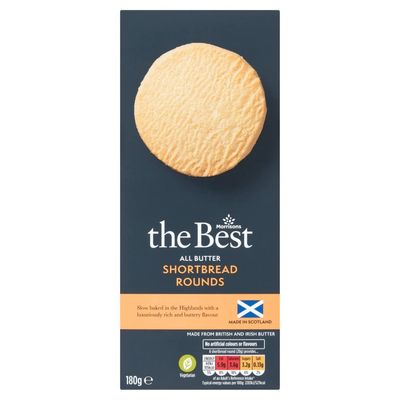 Morrisons The Best All Butter &amp; Cream Shortbread Rounds 180g