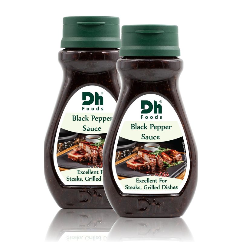 Dh Foods Black Pepper Sauce, Hot and Rich Flavor Skeak Sauce, used as Steak Marinade and Dipping Sauce for any Grilled Meat, for Stir Fry Dishes, Sot Tieu Den, 7Oz Pack of 2