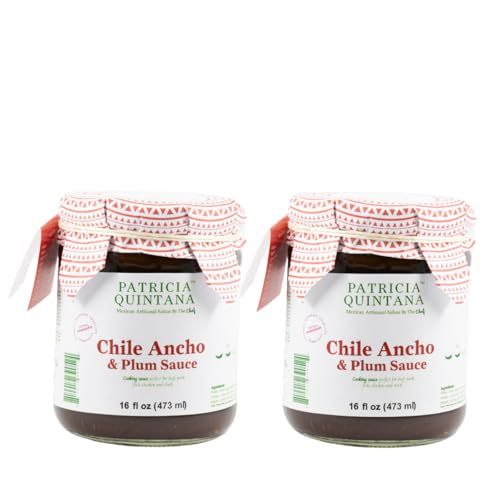 Patricia Quintana Chile Ancho &amp; Plum Marinade - Ideal for Burritos, Pulled Pork &amp; Grilled Veggies 16 oz, 2-Pack