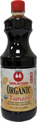 Wan Ja Shan Organic Gluten Free Soy Sauce - Tamari Sauce. 1 Liter 33.8oz 1 Liter