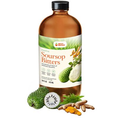 Miras Harvest Soursop Bitters Liquid 16oz Premium Grade for Immune Boost