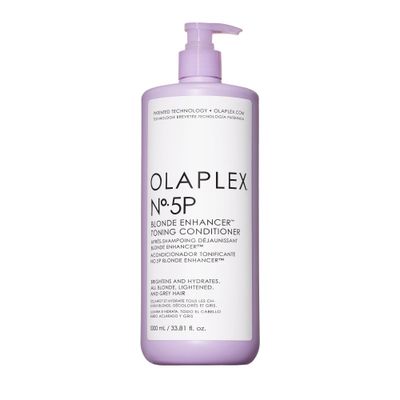 Olaplex No.5P Blonde Enhancer Purple Toning Conditioner, Repairs, Hydrates, &amp; Brightens All Blonde, Lightened, &amp; Grey Hair, 1 Liter