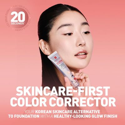 Erborian Color Correcting CC Cream with Centella Asiatica, Tan Dore - Light Multi-Purpose Facial Concealer with Illuminating Finish Soothes &amp; Hydrates - SPF Korean Skincare Skin Perfector - 1.5 Oz