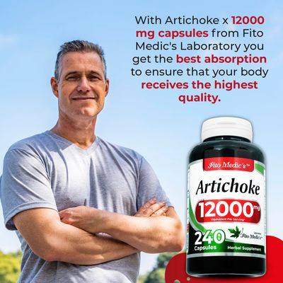 FITO MEDIC'S Lab Artichoke Extract Artichoke Extract Capsules 240 Capsules 12000 mg Artichoke Artichoke Supplement alcachofa.