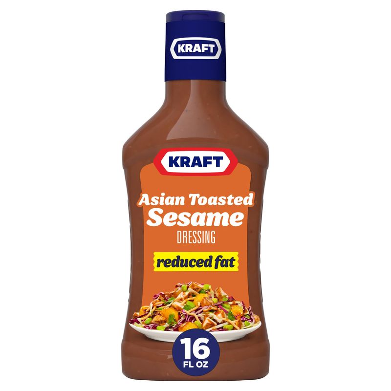 Kraft Reduced Fat Asian Toasted Sesame Dressing, 16 fl oz Bottle