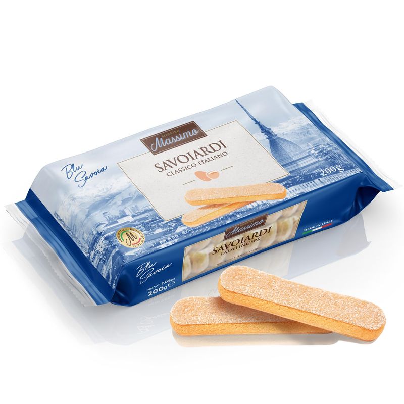 Maestro Massimo Savoiardi Ladyfingers - Classic Italian Lady Finger Cookies for Tiramisu, Premium Lady Fingers for Cake, Desserts &amp; Pastries 7.05 oz 200 gr, Pack of 1