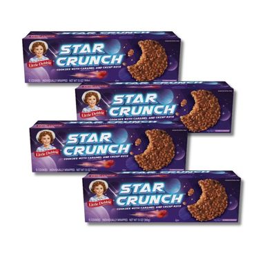 Star Crunch Cookies with Caramel and Crisp Rice, 13 oz, Pack of 4