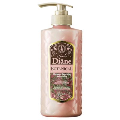 Moist Diane Natural &amp; Organic Hair Treatment with Pump, Hydrating Moisurizing Hair Conditioner for Dry, Damaged Hair, Sulfate &amp; Silicon Free Japanese Haircare, Botanical Damage Repair 16.9 Fl Oz500mL
