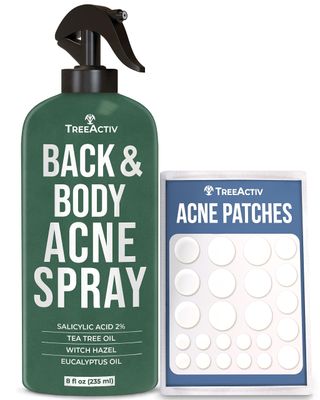 TreeActiv Body Acne Treatment Spray, 8 fl oz, 2 Salicylic Acid Spray for Body, Back Acne Treatment with Tea Tree Oil and Aloe Vera, Gentle Back Acne that Clears Body Acne, 2000 Uses