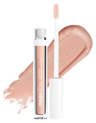 wet n wild MegaSlicks Lip Gloss, Ultra-Glossy, Vitamin-E Enriched, Ultra-Gloss High Shine Moisturizing, Cruelty-Free &amp; Vegan - Champagne Please