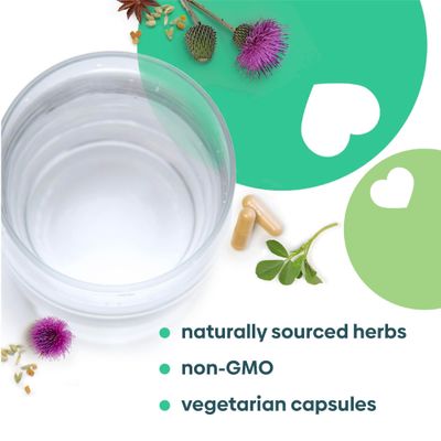 UpSpring Milkflow Lactation Supplement for Milk Supply Increase, Breastfeeding Supplements with Fenugreek &amp; Blessed Thistle, Non-GMO, Lactation Support 100 Vegan Capsules