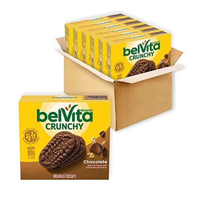 belVita Chocolate Breakfast Biscuits, 30 Total Packs, 6 Boxes 4 Biscuits Per Pack