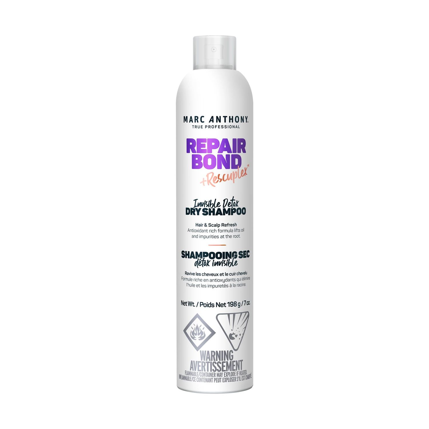 Marc Anthony Bonding Dry Shampoo - Invisible Detox for Damaged Hair, Repair Bond Rescuplex for Moisturizing, Strengthening Hair Bonds &amp; Fuller Look, 7 oz
