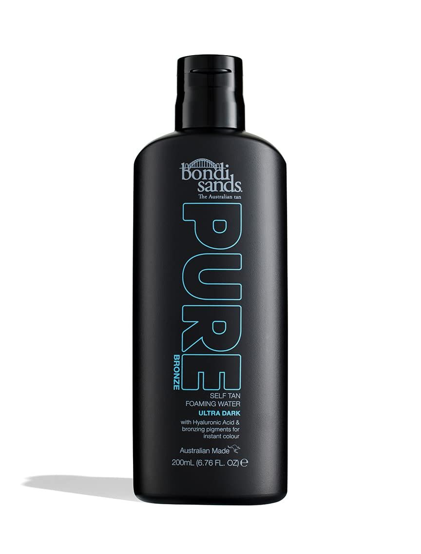 Bondi Sands PURE Bronze Ultra Dark Self Tan Foaming Water Hyaluronic Acid and Bronzing Pigments for Instant Deep Bronzed Glow 200mL, 6.76 Fl. Oz.