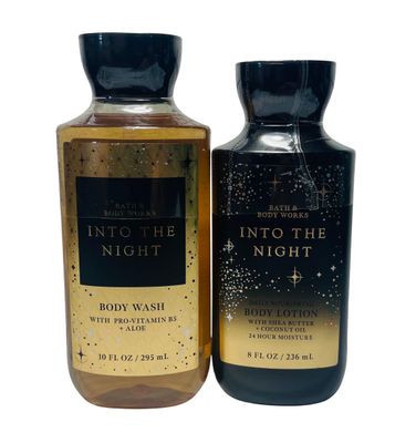 Bath &amp; Body Works Into The Night Lotion and Body Gel Wash 2 Piece Set