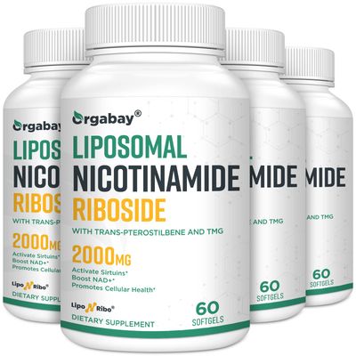Orgabay Liposomal Nicotinamide Riboside 2000 MG with TMG and Pterostilbene, Boosting NAD, Support Healthy Aging, 240 Count