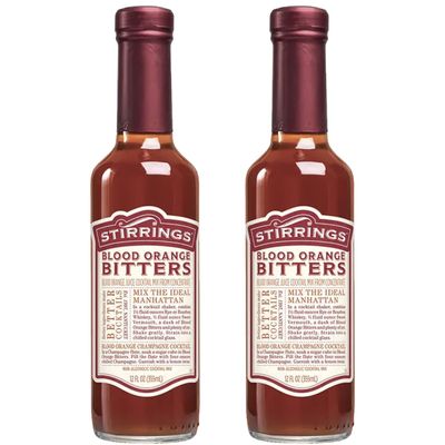 Stirrings 2 Pack Blood Orange Bitters 355ml Bottles - Real Ingredients No Preservatives Low Calories - Drink Mixer