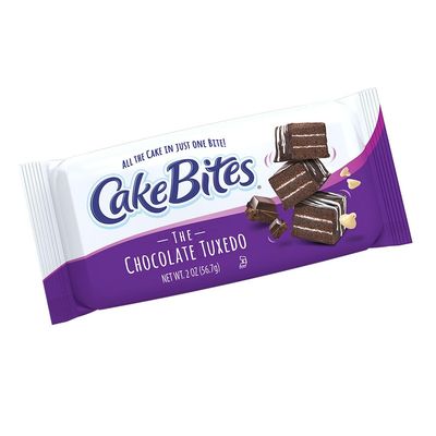 The Original Cakebites by Cookies United, Grab-and-Go Bite-Sized Snack Chocolate Tuxedo, 2 Ounce Pack of 4