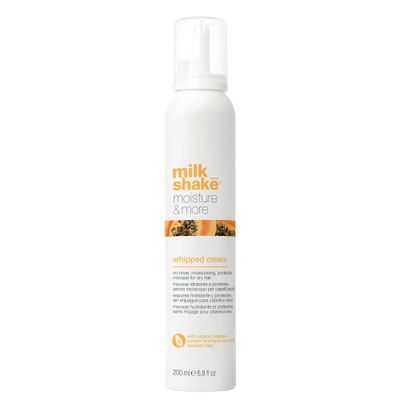 milk_shake Moisture &amp; More Whipped Cream - Conditioning No Rinse Hair Moisturizer Foam Shinier Hair with Healthy Glow Boosts Softness 6.8 fl oz 200 ml