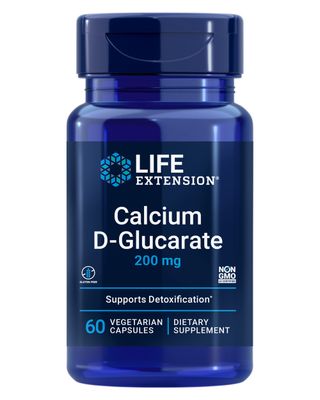 Life Extension Calcium D-Glucarate, 200 mg - Supports Detoxification, Helps Flush Out Unwanted Compounds - Gluten-Free, Non-GMO, Vegetarian - 60 Capsules