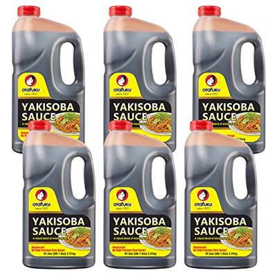 Otafuku Yakisoba Sauce for Japanese Stir Fry Noodles, Restaurant Bulk Size 12 Gallon 6 Pack
