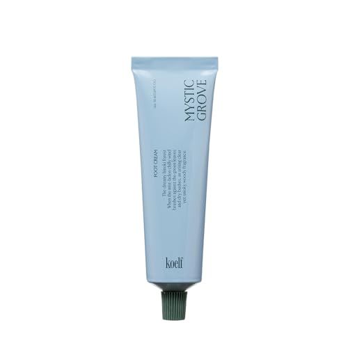 Koelf Foot Cream Mystic Grove 50ml 1.69 fl. oz. - Foot Care, Odor Care, for Dry &amp; Rough Skin, Hinoki Scented, Cypress, Amber, Foot Repair Cream with Urea, Enzyme, Glycolic Acid for Smooth Skin