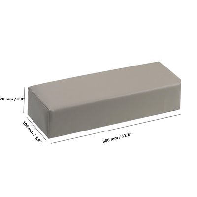 TANG SONG Rectangle Sponge Manicure Hand Rest Pillow Wooden Nail Stand Hand Holder Nail Table Manicure Armrest Cushion Grey