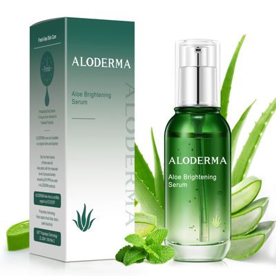 Aloderma Aloe Brightening Serum for Face Made with 65 Organic Aloe Vera Niacinamide &amp; Vitamin C for Bright, Luminous Skin - Natural Serum to Hydrate &amp; Revitalize Dull, Tired Skin, 1.7oz