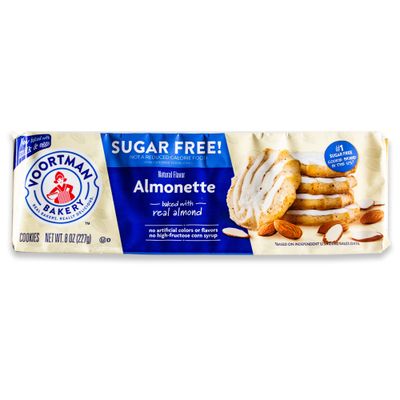 Voortman Sugar Free Cookies - Variety Pack - Oatmeal 1, 8oz packs - Iced Almonette 1, 8oz - Pecan Shortbread 1, 8oz - Made with Real Ingredients - 3 Packs Total