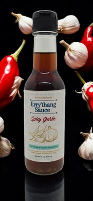 Errythang Spicy Garlic Sauce - Gluten-Free Asian Dipping Sauce, Marinade, and Dressing - 5 oz Vegan Hot Sauce for Cooking and Dipping - Perfect Garlic Sauce for Spicy Flavor Lovers