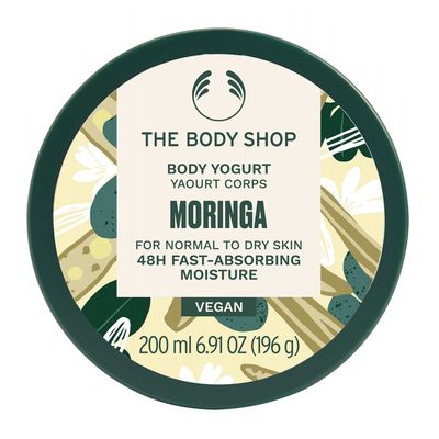 The Body Shop Moringa Body Yogurt - Instantly Absorbing Hydration from Head to Toe - For Normal to Dry Skin - Vegan - 6.91 oz