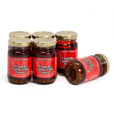 MISHIMA Crunchy Garlic Chili Sauce Asian Magic Condiments Chef Troy&#39;s Recipe Versatile &amp; Flavorful Japanese Condiment with Mild Spice Perfect for Rice, Noodles, Sushi, Sandwiches &amp; More 4.025oz x 6...
