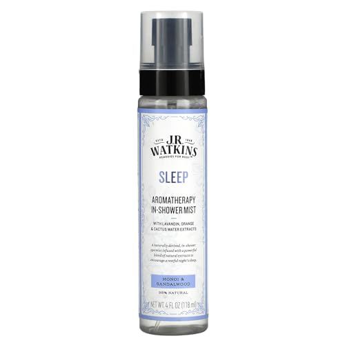 J.R. Watkins Sleep Aromatherapy in-Shower Mist, Natural Monoi &amp; Sandalwood, 4 oz