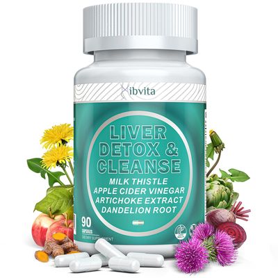 Vibvita Liver Cleanse Detox &amp; Repair Supplement - Silymarin Milk Thistle Supplement with Milk Thistle, Dandelion Root &amp; Artichoke, Liver Health Support Supplements for Women &amp; Men - 90 Capsules
