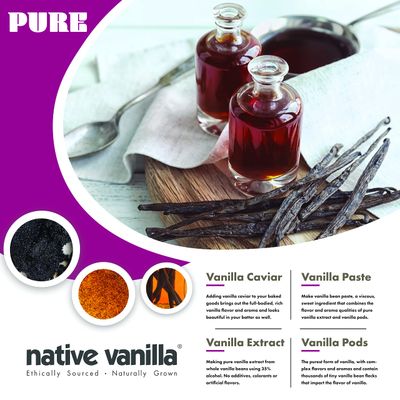 10 Tahitian Vanilla Beans - Premium Grade B Whole Vanilla Pods - For Vanilla Extract, Cooking, Baking, & Desserts - Rich, Creamy Flavor - 100 Vegan & Kosher - Non-GMO & Gluten-Free - Native Vanilla