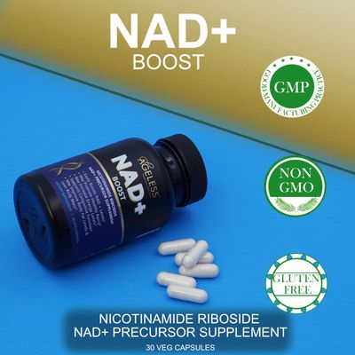 Ageless NMN Supplement Alternative High Purity Nicotinamide Riboside 300mg NAD Supplement for Anti-Aging, Energy, Brain Focus, Sleep, Muscle - 30 Count